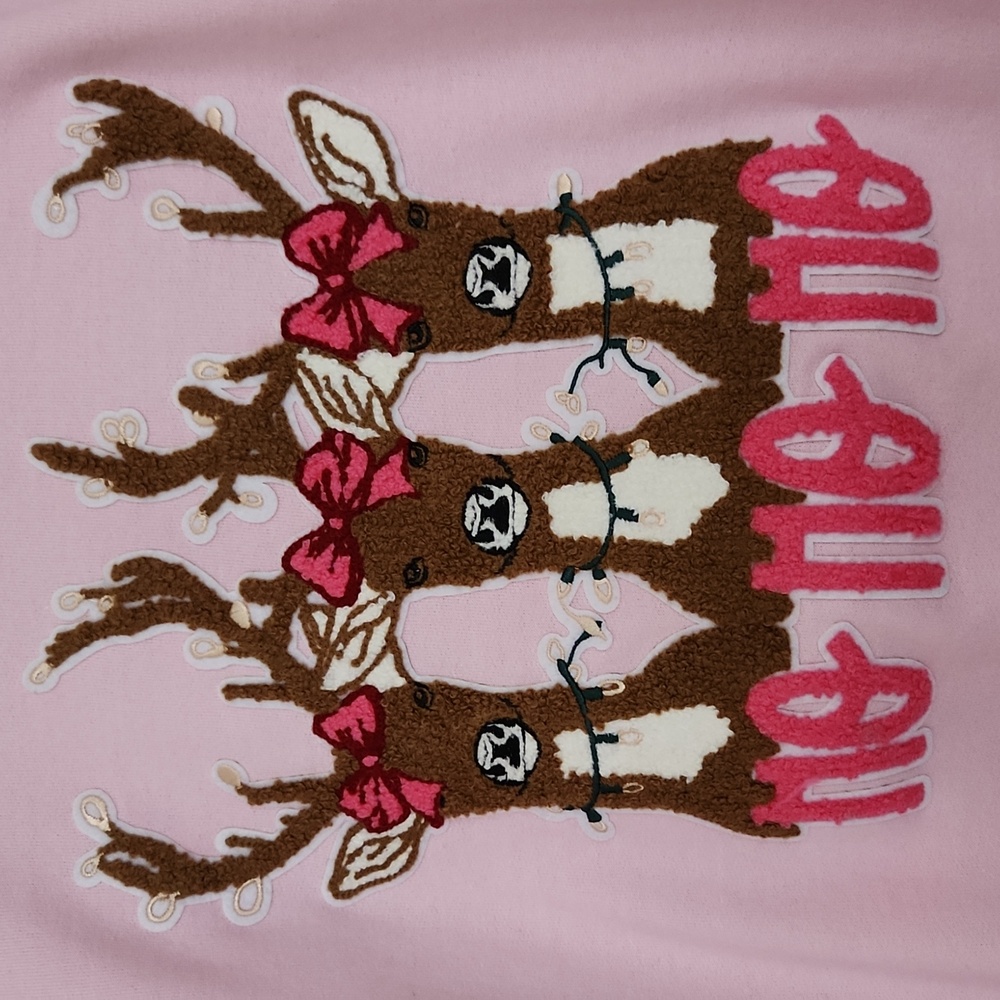 Pink Christmas Sweatshirt Size M